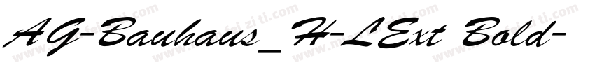 AG-Bauhaus_H-LExt Bold字体转换